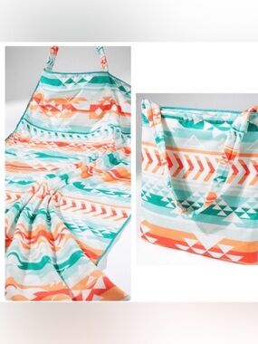 New Boho Monstera Bag Convertible Beach Towel